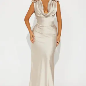 Desert Glow Cowl Neck Maxi Dress
